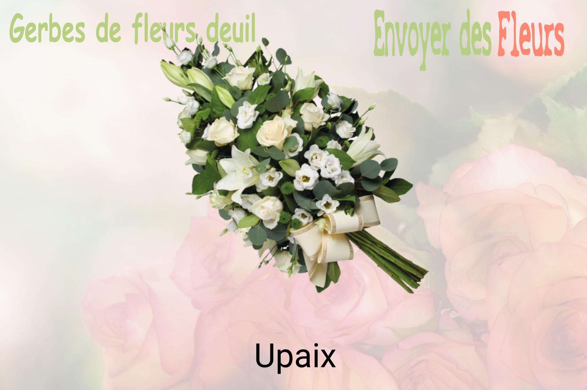 Gerbe de fleurs de deuil livrée à Upaix